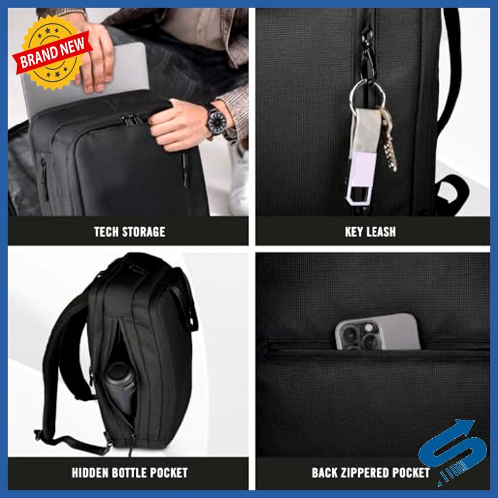 Convertible Tech Backpack Briefcase Polyester Dur… - image 5